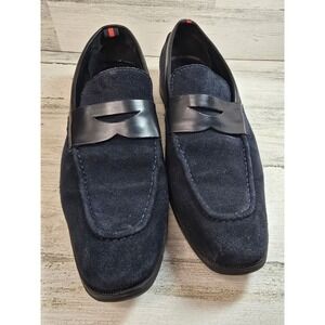 DKNY Men's 2001 Lance Blue‎ Suede Penny Loafer Shoes 9  EUC